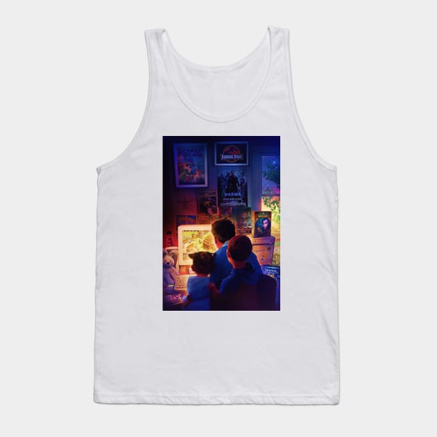 90s-2000s PC Gamer Room Tank Top by Rachid Lotf